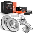 Front Brake Rotor & Pads + Calipers for Toyota Avalon Camry Lexus (2000-2024)