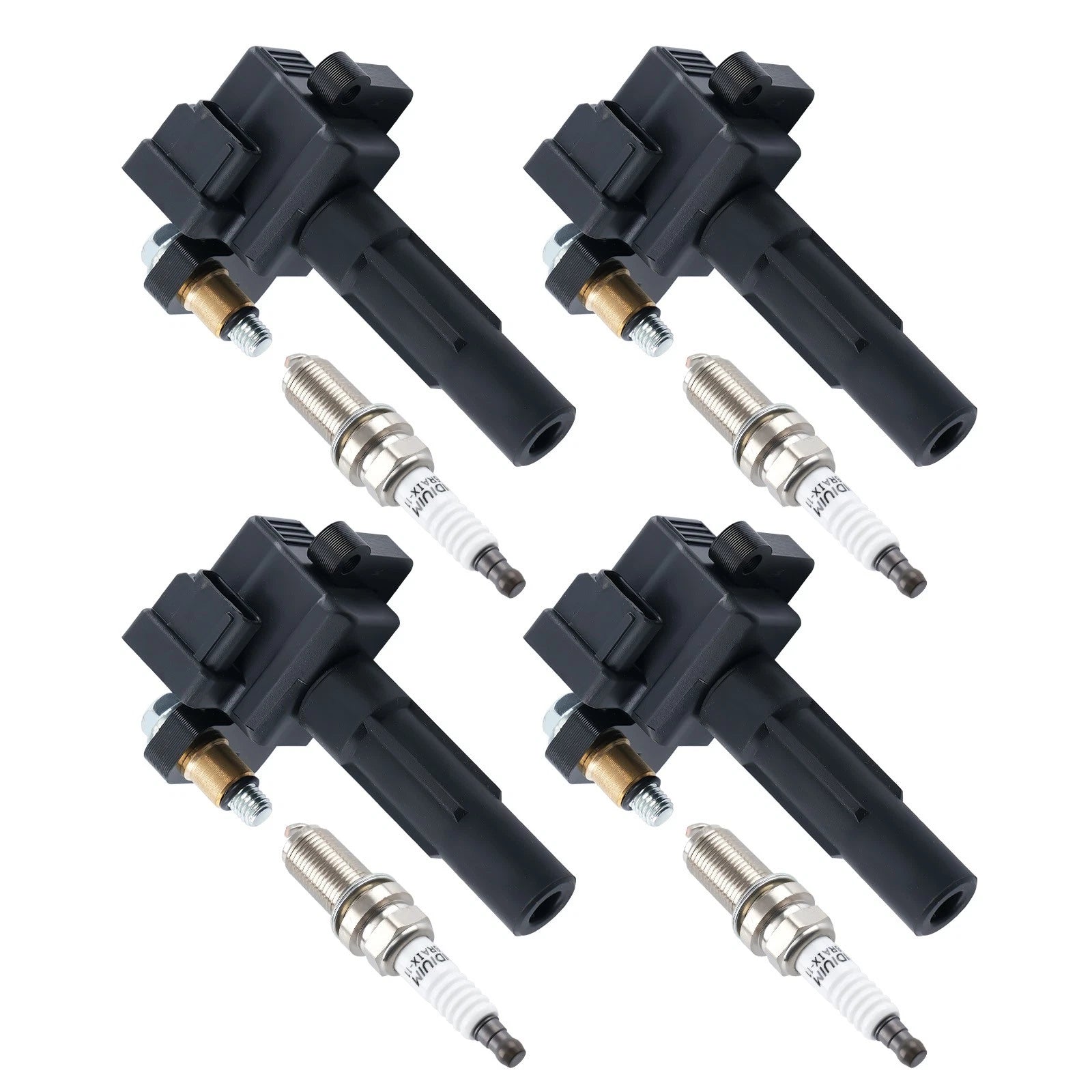4X Ignition Coil & Iridium Spark Plug for Subaru Boxer Turbo 2.5L (2008–2014)