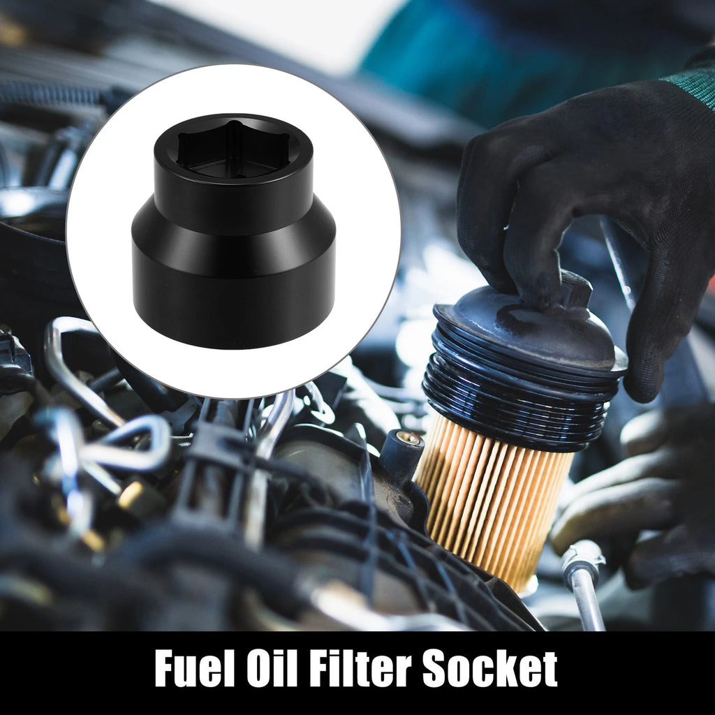 Fuel Oil Filter Cap Socket Removal Tool for Ford 6.0L/6.4L (2003–2010)