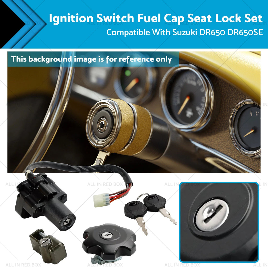 Ignition Switch Fuel Cap Seat Lock Set for Suzuki DR650 DR650SE (1996–2022)