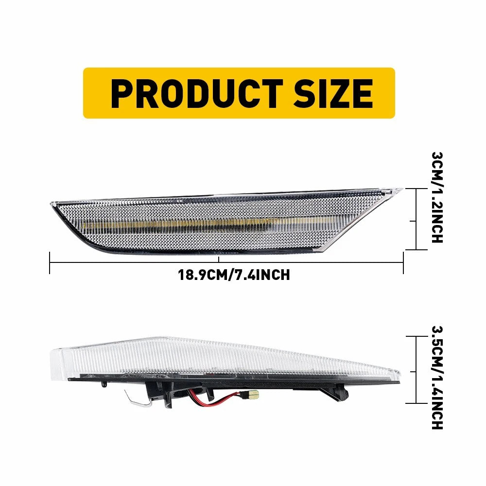 Set of 2 LED Front Bumper Side Marker Lights for Infiniti G35 (2003–2006)