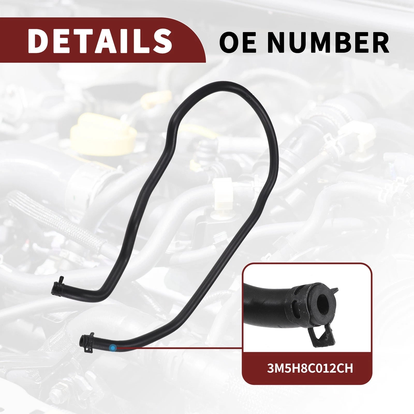 Radiator Hose for Ford C-Max (2007–2010) No. 3M5H8C012CH | Black