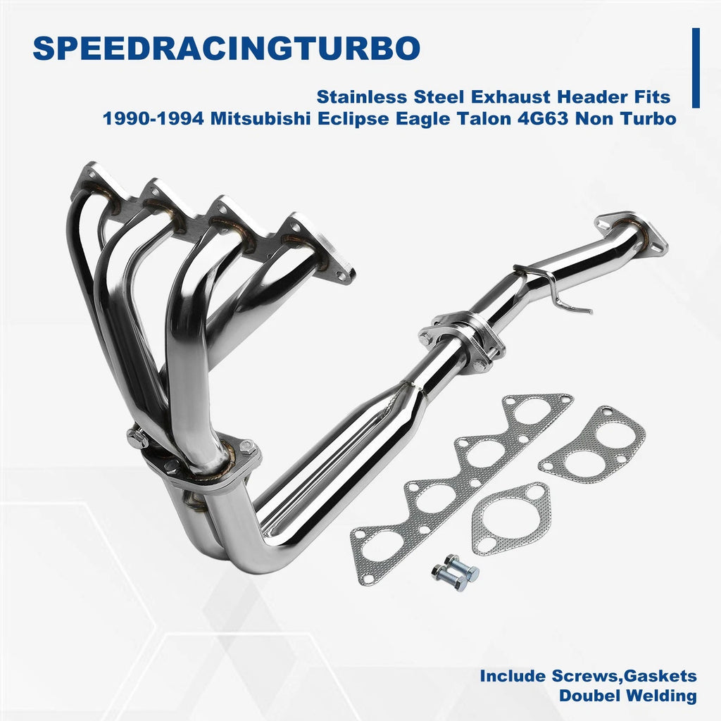 Exhaust Header for Mitsubishi Eclipse Eagle Talon 4G63 (1990–1994) Non Turbo