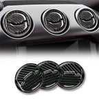 9Pcs Carbon Fiber Air Vent Outlet Cover Trim for Ford Mustang (2015–2019)