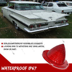 2X Rear Red Lens Tail Light Lamps for Chevrolet Impala Bel Air Biscayne El Camino (1960–1961)