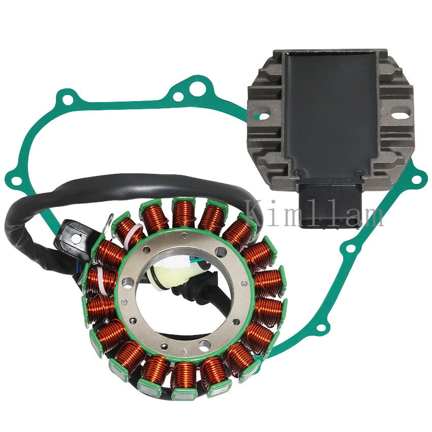 Magneto Stator + Regulator Rectifier + Gasket for Yamaha YFM450FWA Kodiak 450 (2003–2014)