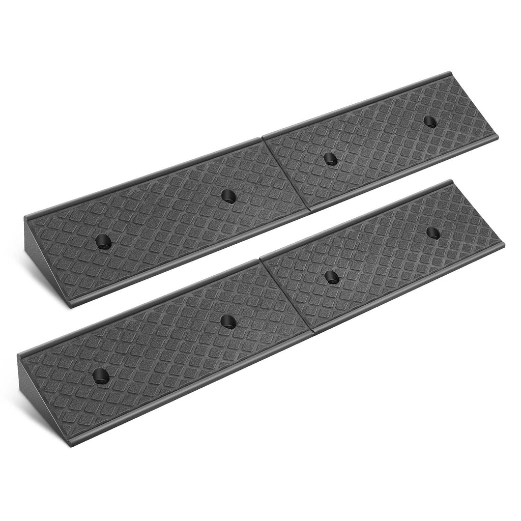 Set of 2 Curb Ramps 38.6"L x 5.9"W x 3"H 8800lbs Capacity for Households