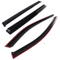 Set of 4 Wind Deflector Visor Rain Guard for Nissan Rogue (2014–2020) Black