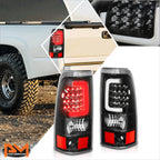 3D LED C-Bar Tail Light for Chevy Silverado (2003–2007) Black