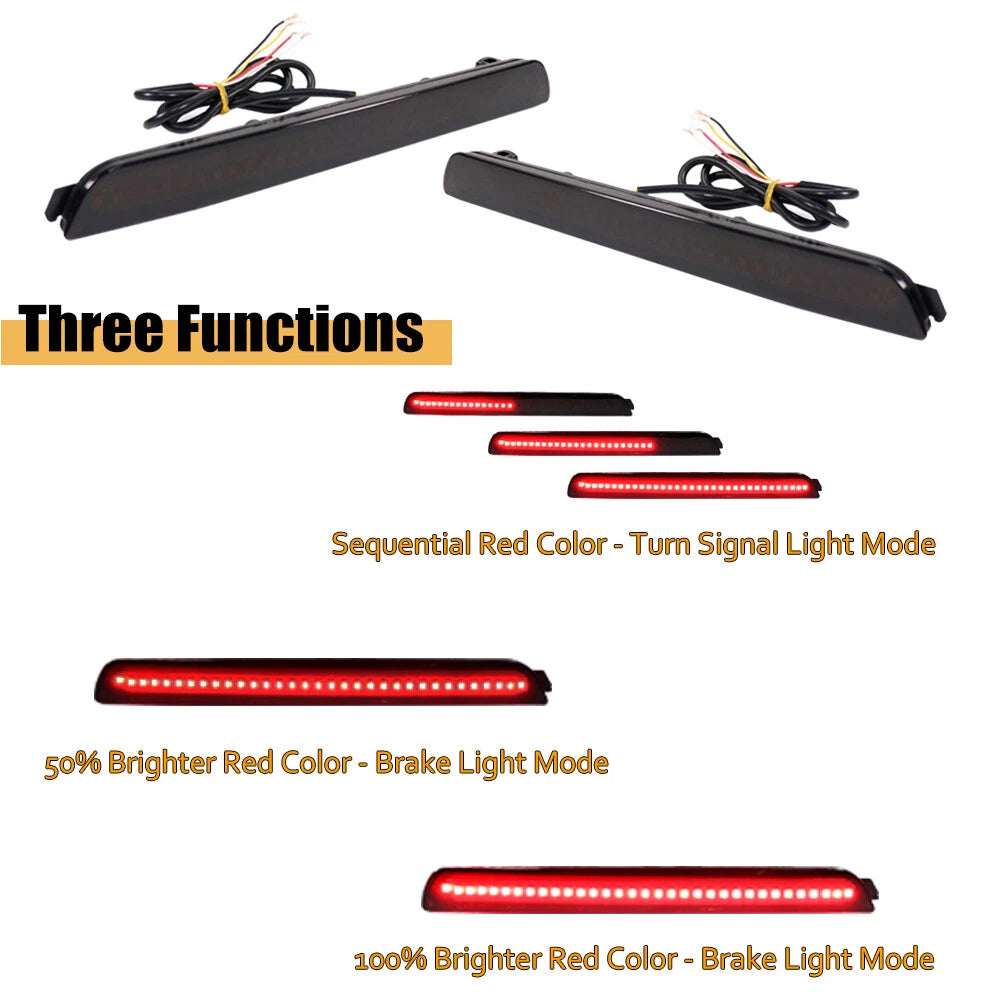 LED Smoked Rear Bumper Reflectors for Mazda3 Axela (2004–2009)