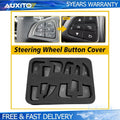 12Pcs ABS Black Steering Wheel Button Trim Covers for Mercedes Benz (2013–2023)