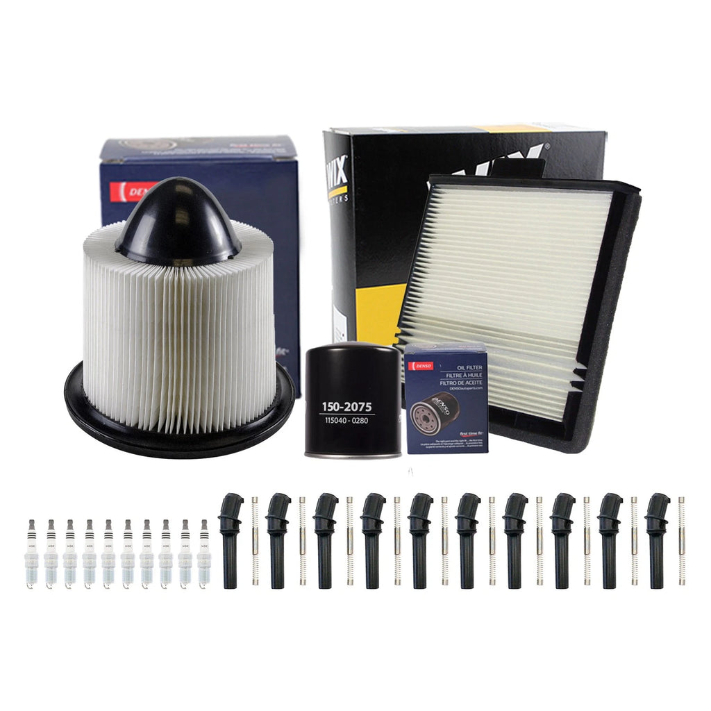 Denso Tune Up Kit with NGK 10 Spark Plugs & Boots for F-250 SD F-350 SD (1999–2007)