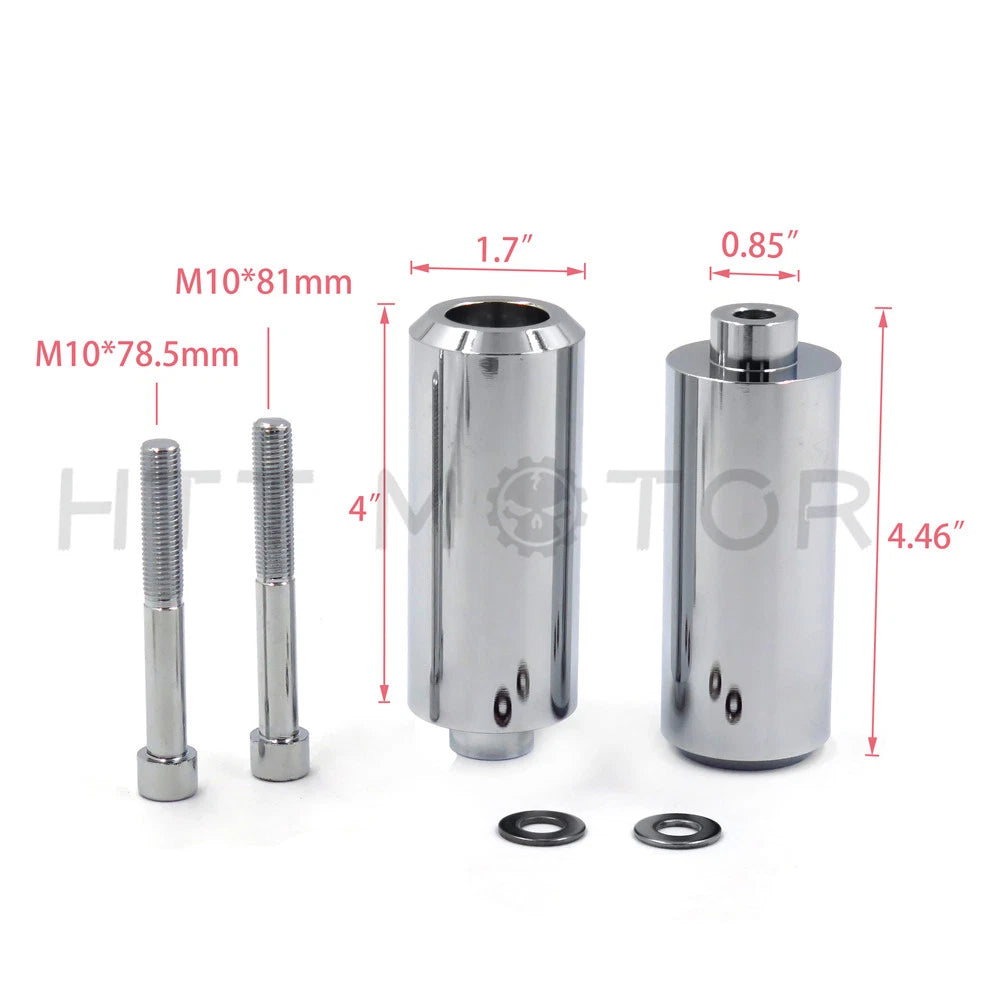 Aluminum Extended Frame Slider for Yamaha FZ-6 FZ-6S (2004–2012) Chrome