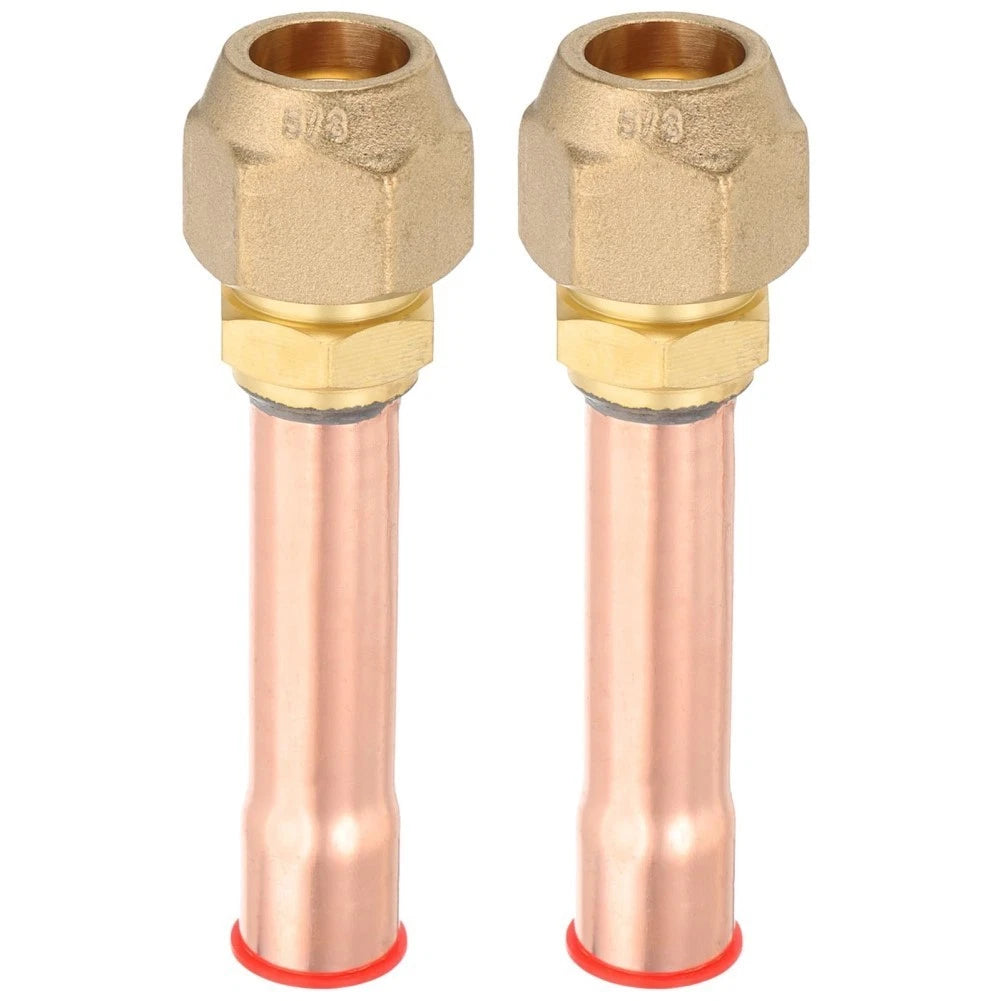 2X Brass Flare Pipe Connectors for HVAC and Refrigeration (58 Inch)