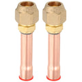 2X Brass Flare Pipe Connectors for HVAC and Refrigeration (58 Inch)
