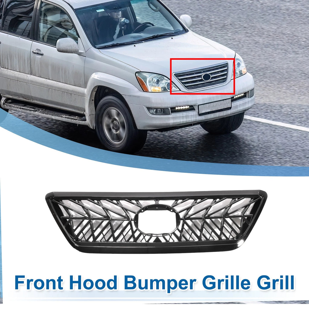 Front Upper Hood Bumper Grille for Lexus GX470 (2003–2009) TRD Black