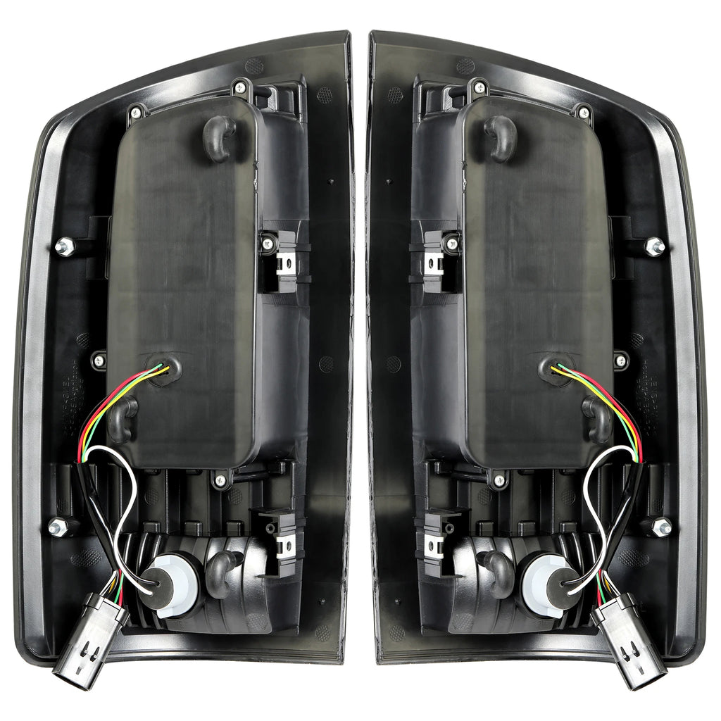 Smoked Black LED Tail Lights for Dodge Ram 1500 2500 3500 (2002–2006)
