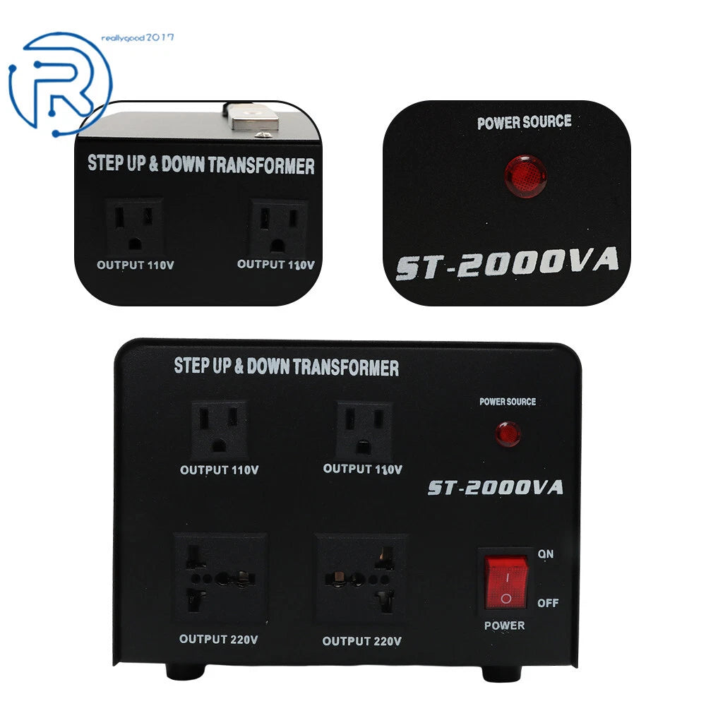 2000W Voltage Converter Transformer for 110V-120V to 220V-240V