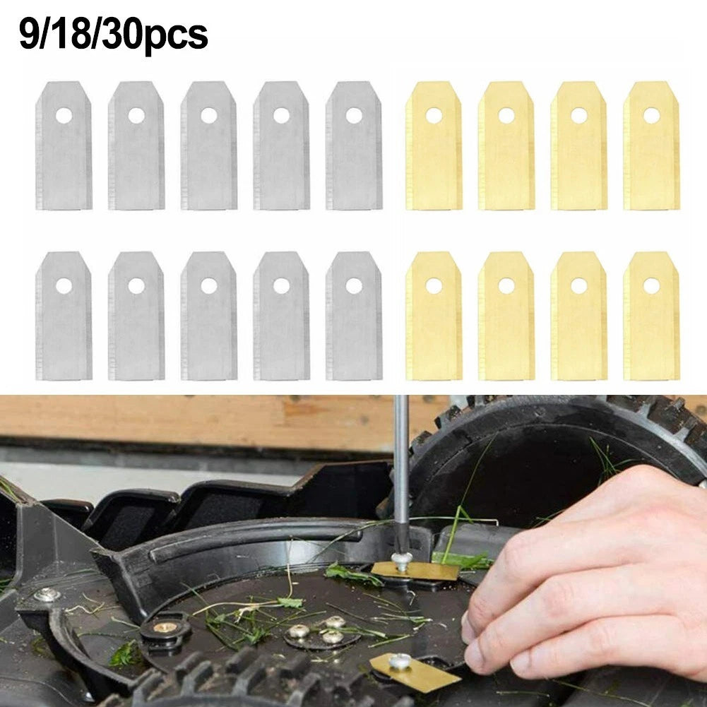 Set of 9 Rustproof Lawn Mower Blade Accessories for