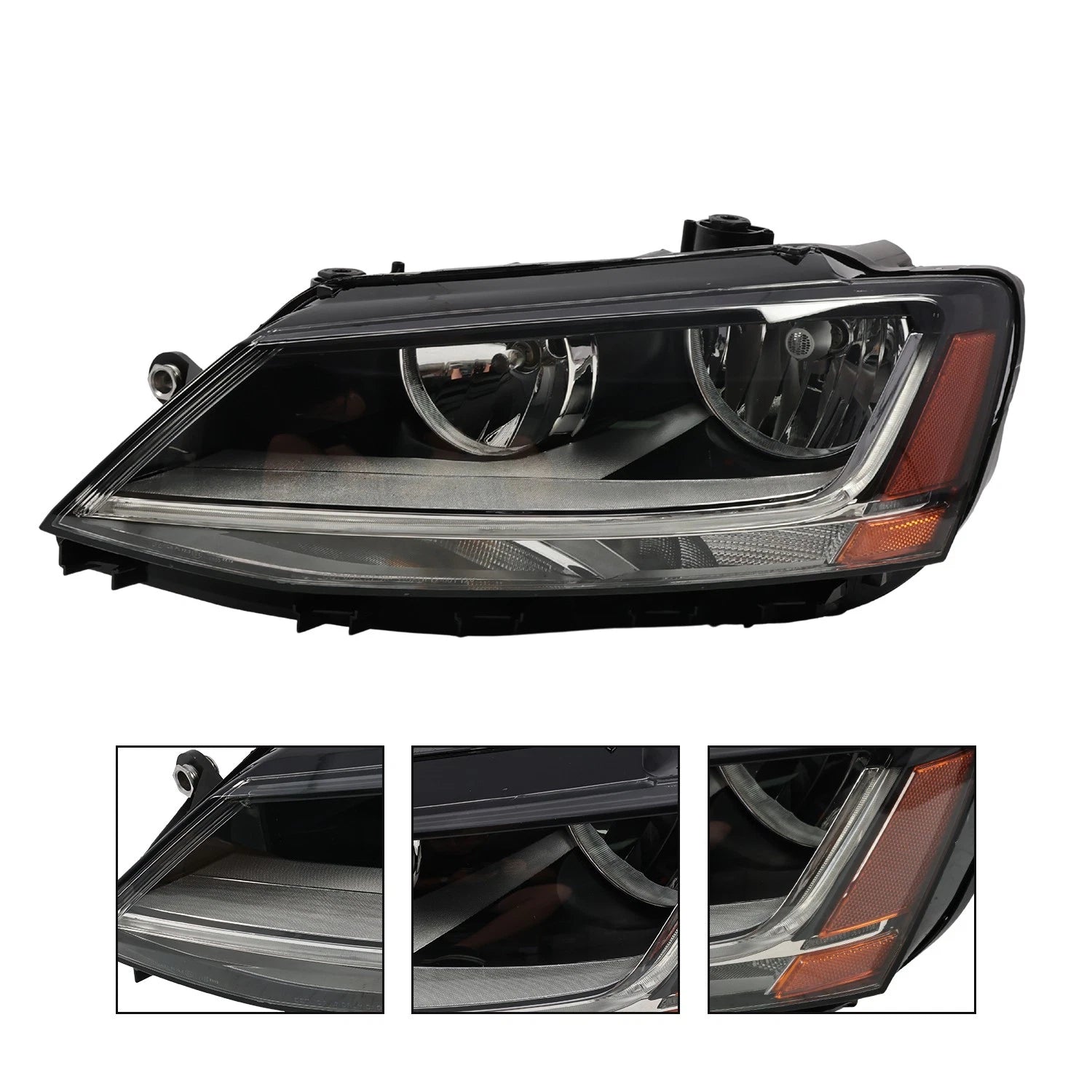 Driver Headlight for Volkswagen Jetta Sedan (2017–2018) w/LED DRL LH