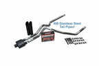 Dual Exhaust Kit for Chevy GMC 1500 (2015–2018) - 2.5" Stainless, Black Tip
