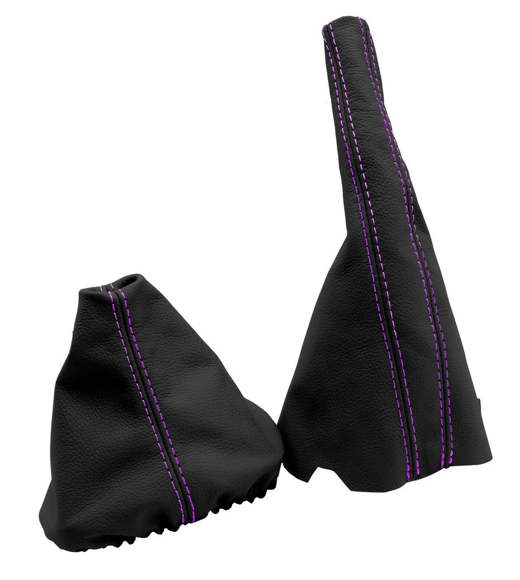 Manual & Brake Boot Cover Leather for VW Jetta Golf MK3 (1991–1998) Purple Stitch