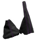 Manual & Brake Boot Cover Leather for VW Jetta Golf MK3 (1991–1998) Purple Stitch