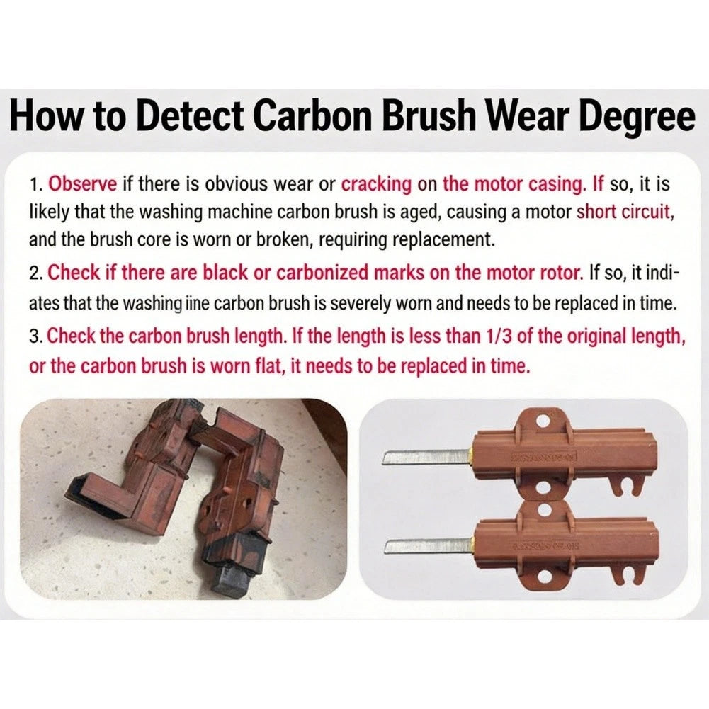 Washing Machine Motor Brush TG70-1226E for Washing Machines (0.5x1.35x4cm)