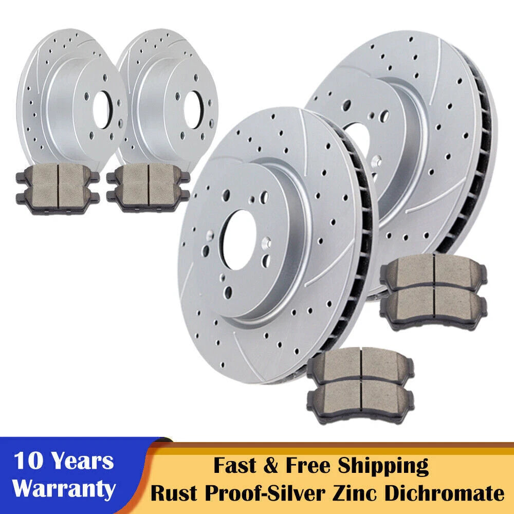 Set of 4 Brake Rotors and Ceramic Pads for Mazda 6 (2014–2021)