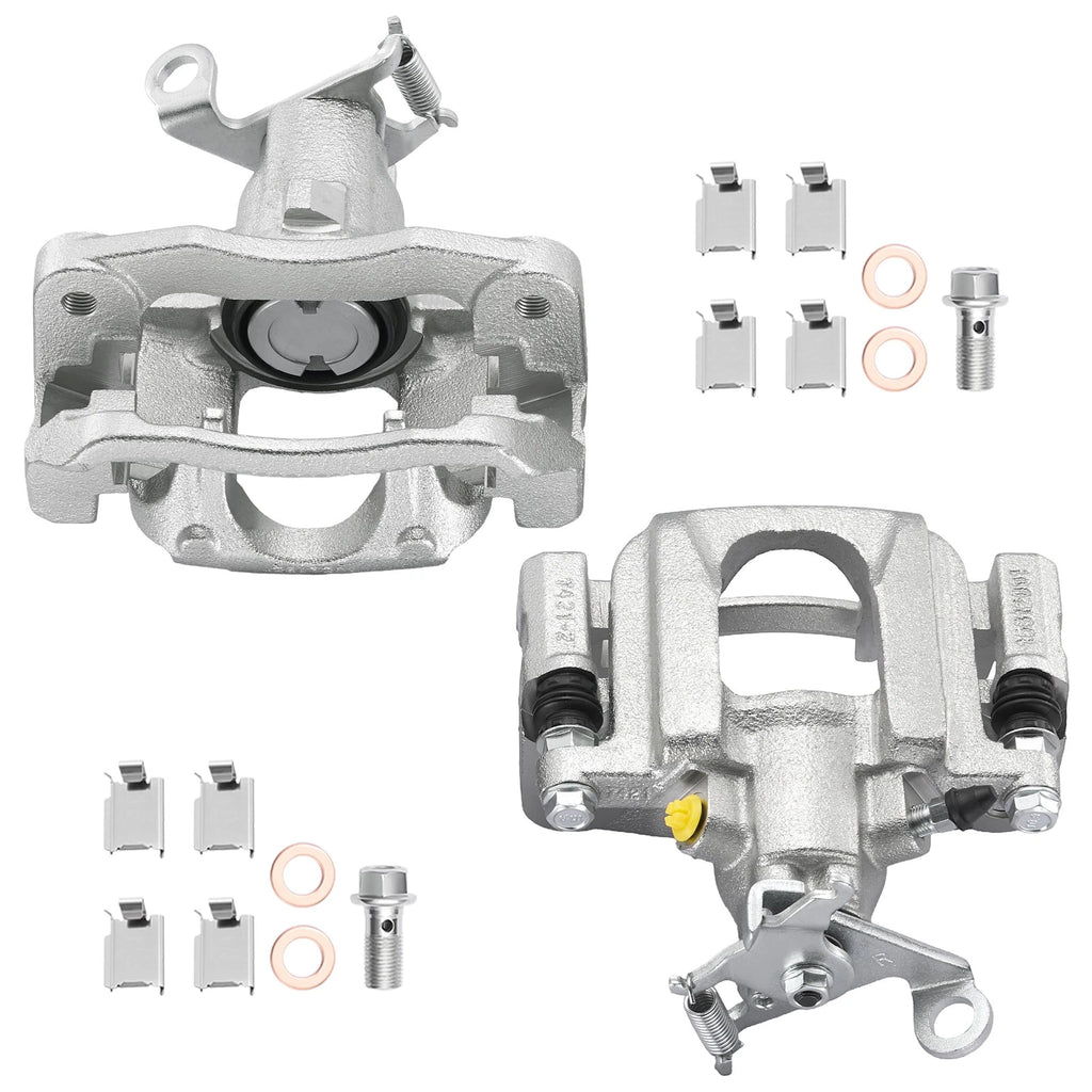 2PC Rear Disc Brake Calipers Pair with Bracket for Dodge Journey (2009–2012)