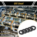 Set of 5 Oil Seal Rotary Shaft Seal NBR Rubber 45x75x10mm