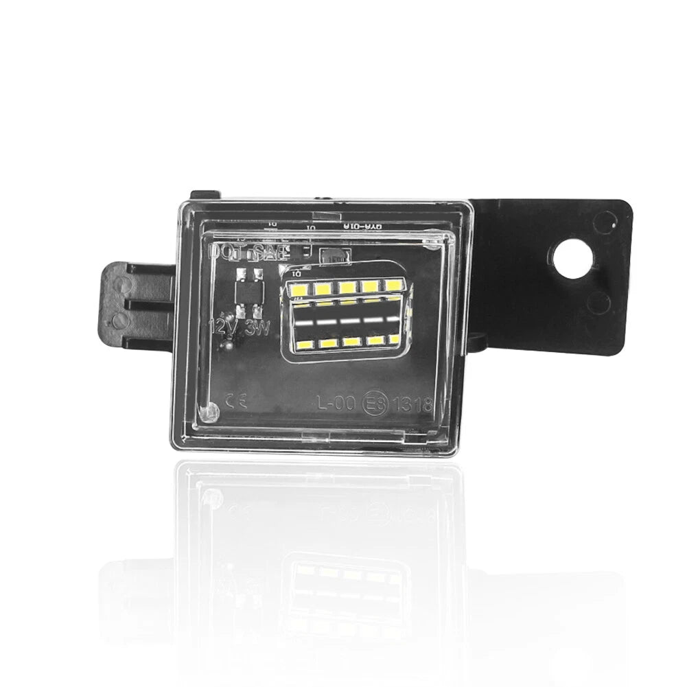 Set of 2 Error Free White LED License Plate Lights for Chevrolet Silverado