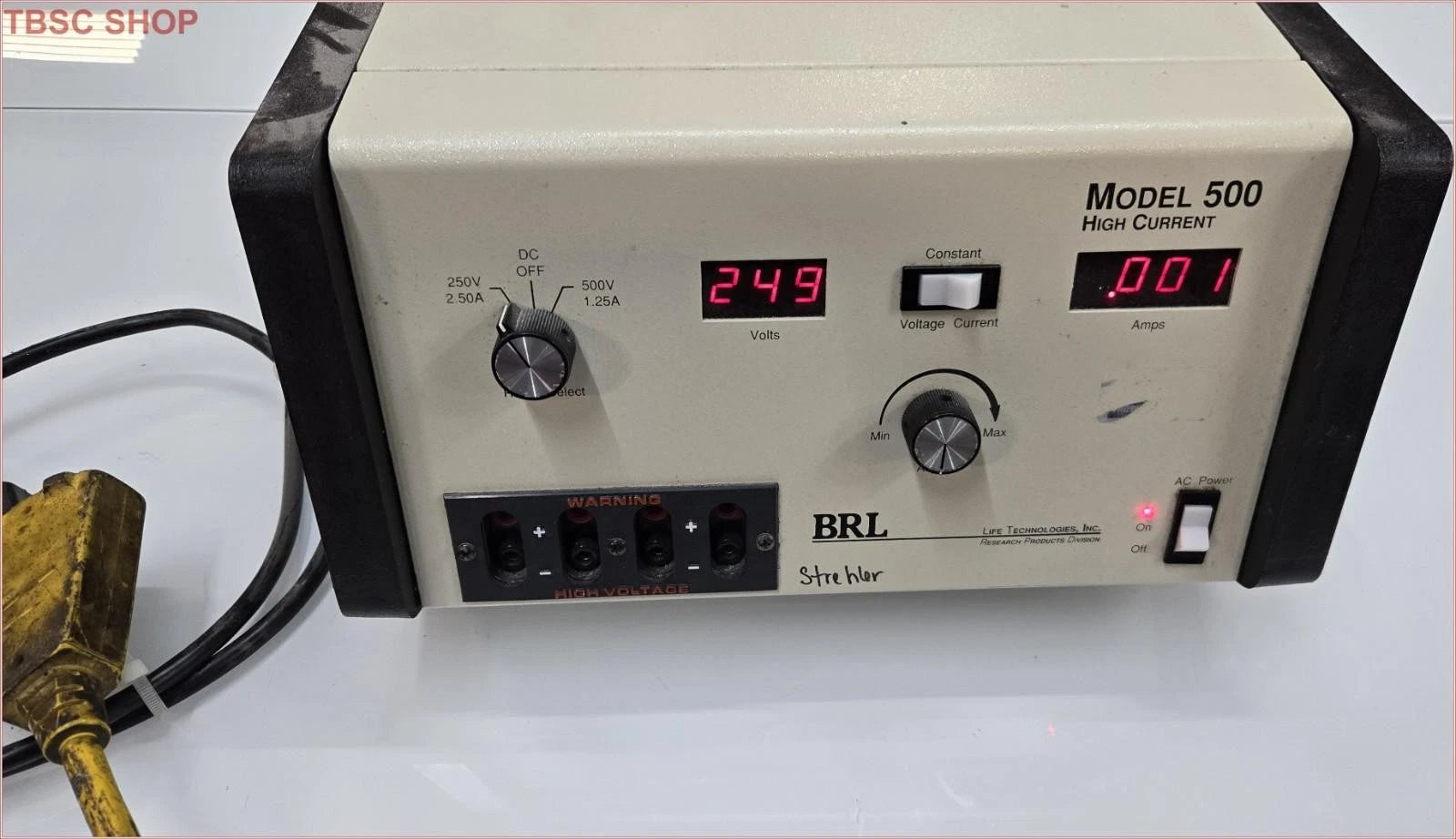 High Current Power Supply for BRL Life Model 500 (Cat Series 1064)