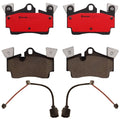 Set of 4 Rear Ceramic Brake Pads with Sensors for Porsche Cayenne, Audi Q7 (2003–2020)