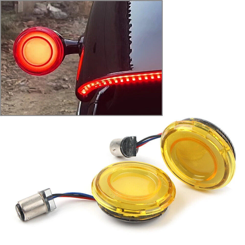 2X 1157 LED Front Turn Signal Lights for Harley Dyna