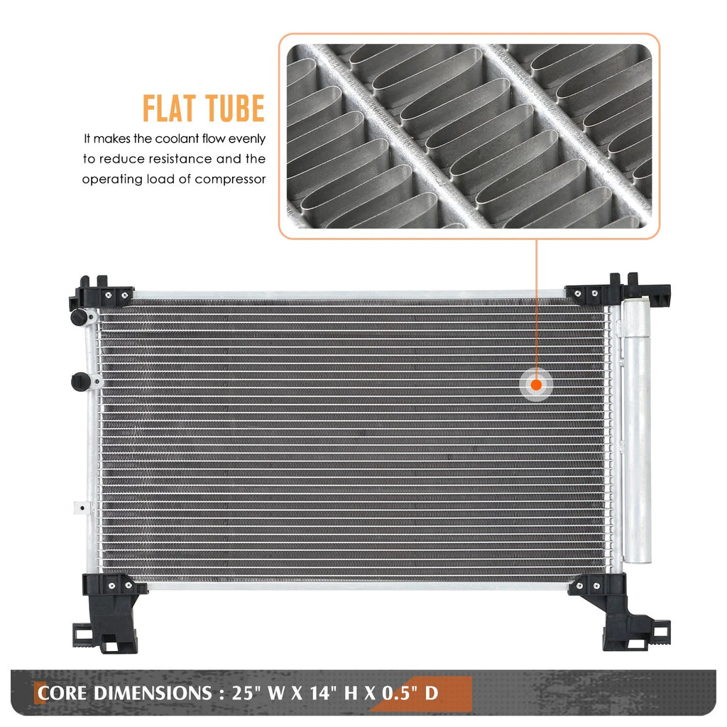 A/C Condenser for Lexus IS200T IS300 (2016–2020) OE Style Aluminum Core