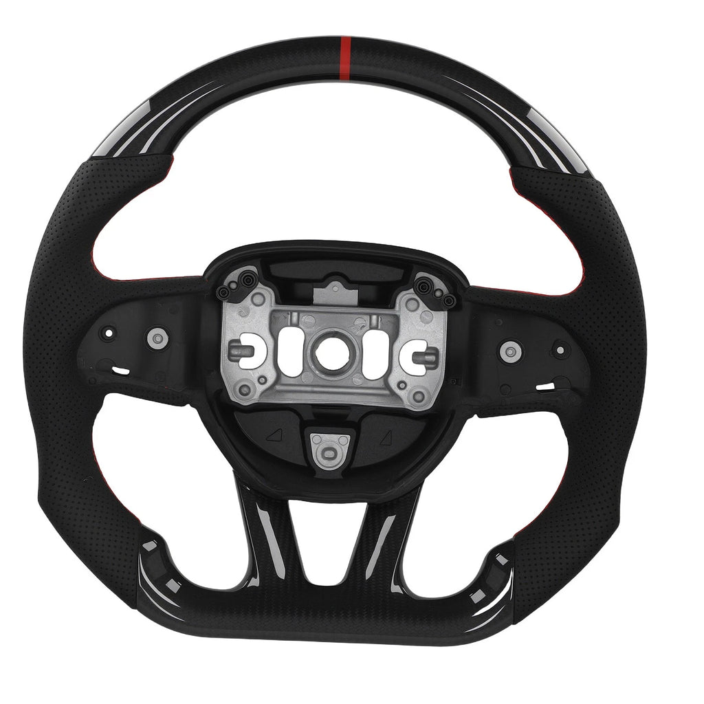 Real Carbon Fiber Steering Wheel for Dodge Charger Challenger (2015–2025)