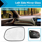 Left Passenger Side Mirror Glass for Toyota RAV4 (2016–2018)