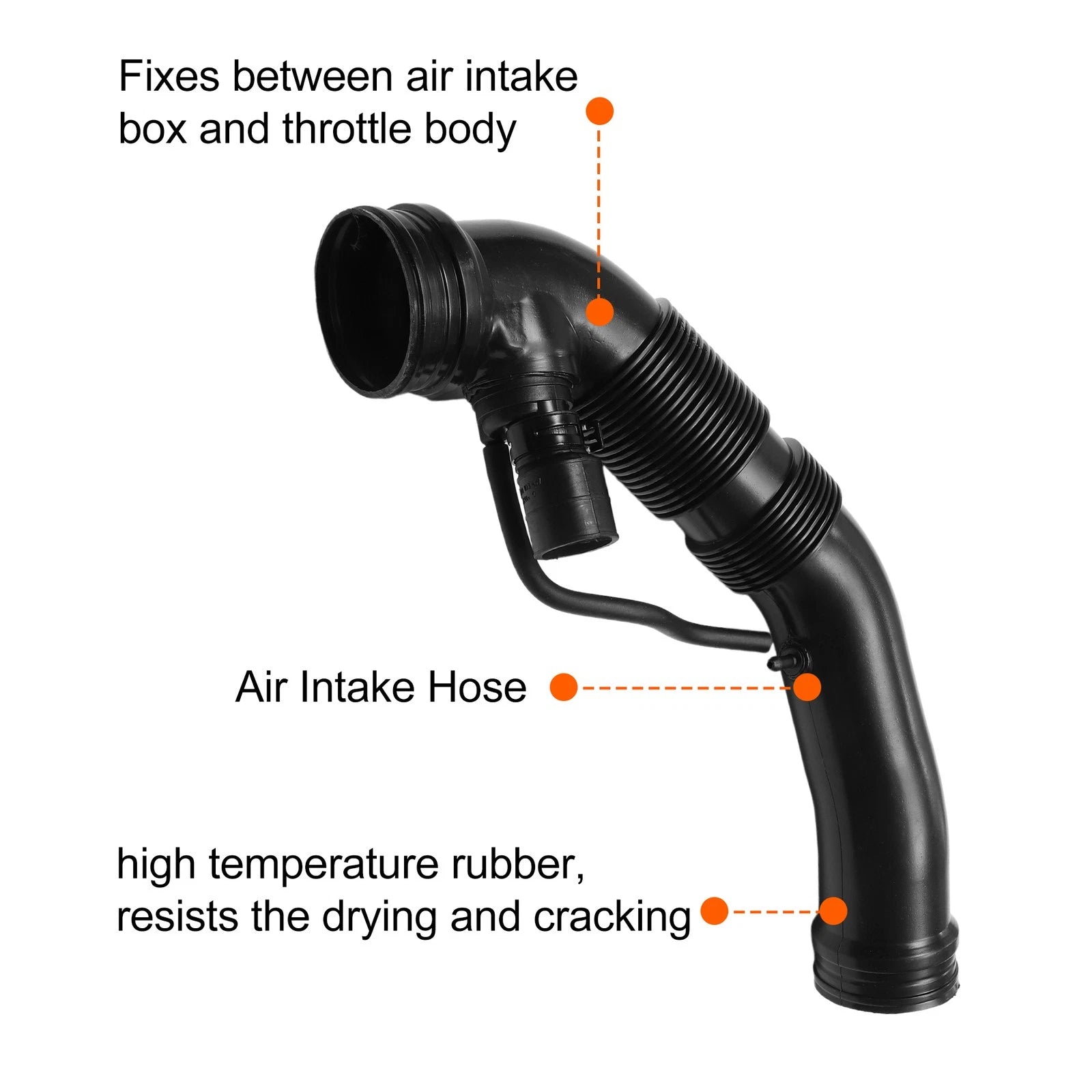 Air Intake Hose for Audi A3 8P1 1.6 (2003–2012) No. 1K0129684AE
