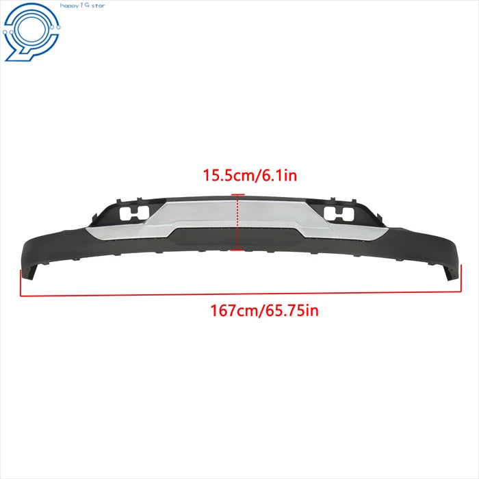 Front Bumper Valance + Chrome Skid Plate for Chevrolet Silverado 1500 (2016–2018)