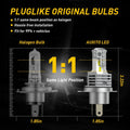 AUXITO H4 LED Headlight Bulbs Kit (80000LM, 6000K) for Cars