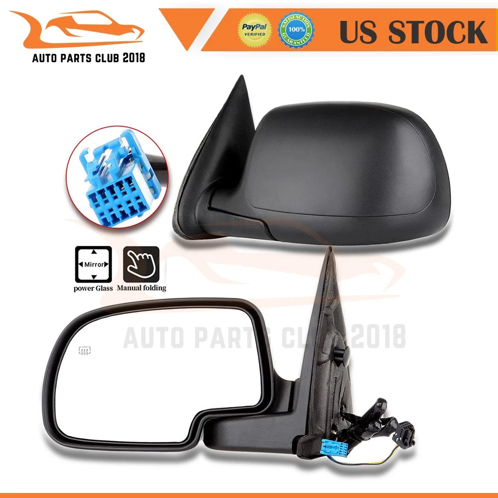 Power Heated Tow Mirrors for Silverado Suburban Sierra Yukon (2014–2019)