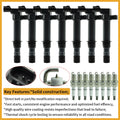 Set of 8 Ignition Coils & Spark Plugs for Dodge Jeep Mitsubishi V6 V8 UF270
