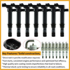 Set of 8 Ignition Coils & Spark Plugs for Dodge Jeep Mitsubishi V6 V8 UF270