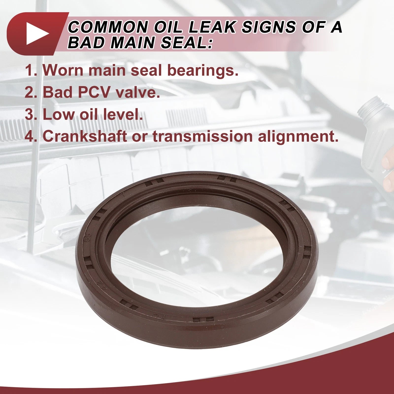 Front Crankshaft Oil Seal for Hyundai Sonata (2004–2009) No. 21421-25002