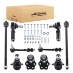10x Front Ball Joint Tie Rod Sway Bar Kit for Dodge Dakota Durango (1997–1999)
