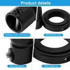 Boat Flag Pole Bracket Kit for Rail Mount (No Drilling) - Black