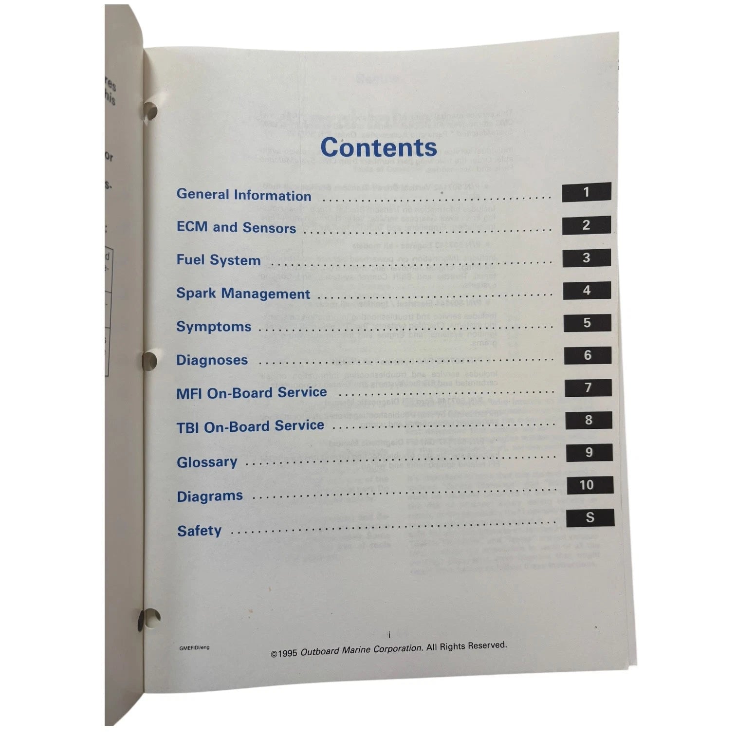 OMC Stern Drives 507147 for GM EFI Diagnostic Manual (1990–1995)