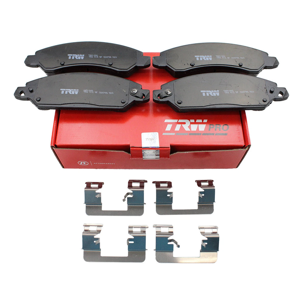 Set of 4 TRW Pro Front Metallic Brake Pads for Escalade Avalanche Suburban Yukon (2002–2014)