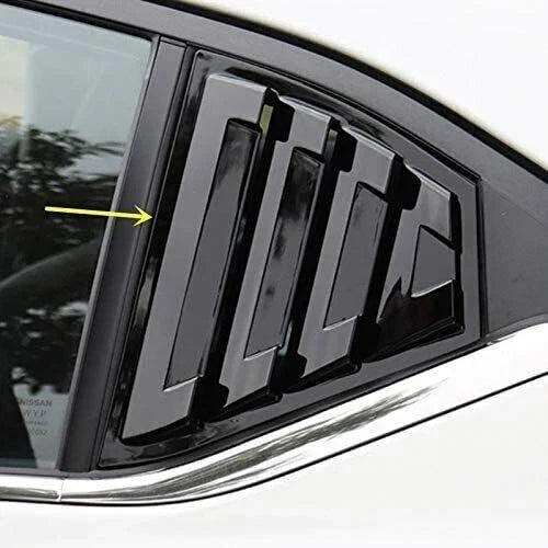 Rear Vent Scoop Louver Cover Trim Gloss Black for Nissan Sentra (2020–2023)